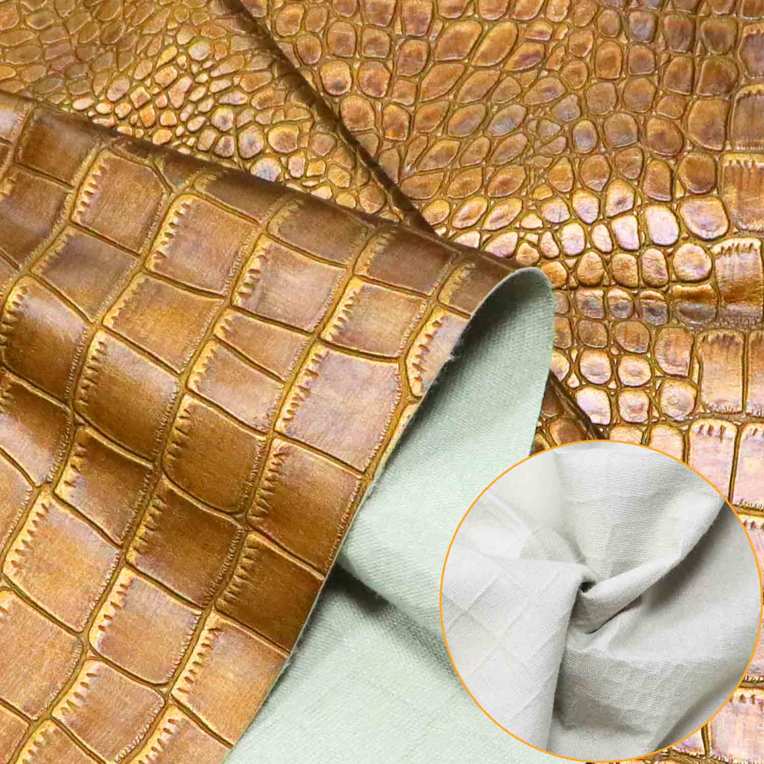 Custom Snake Skin Embossed ຫນັງ PU Custom Snake Skin Embossed ຫນັງ PU