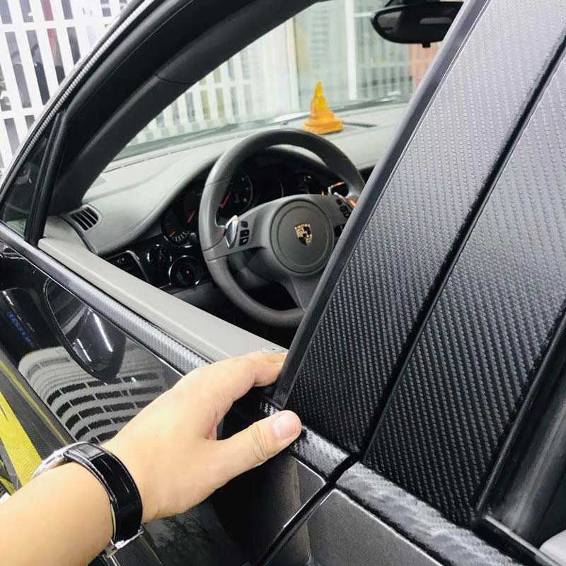Carbon Fiber PVC ຫນັງສັງເຄາະຜ້າພາຍໃນລົດທຽມ