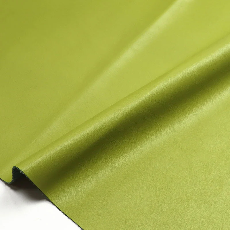 Suede ສີດຽວກັນ Backing PU Faux Leather Clothing Fabric