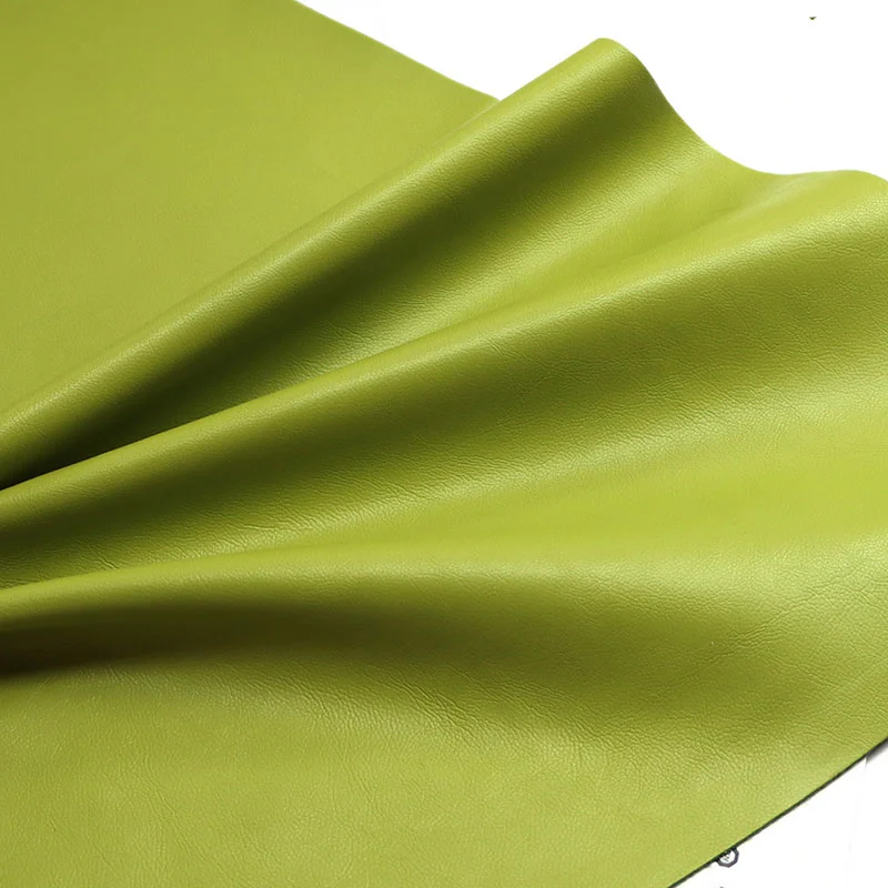 Suede ສີດຽວກັນ Backing PU Faux Leather Clothing Fabric